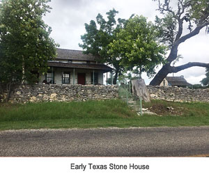 Early Texas house built with Austin stone.