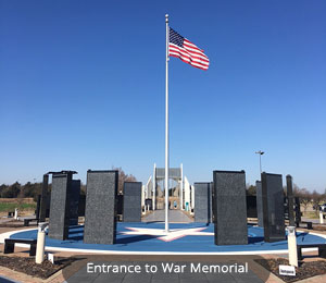 Entrance to War Museum in Paris, Texas