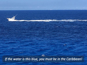 Blue waters of the Caribbean